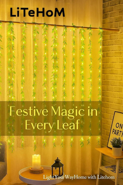 Artificial Leaf Curtain LED String Light Pack of 1 (10 Strings)