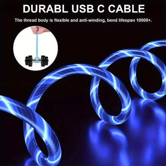 RGB Cable Light C-Type for Charging and Data transfer (Pack of 1)