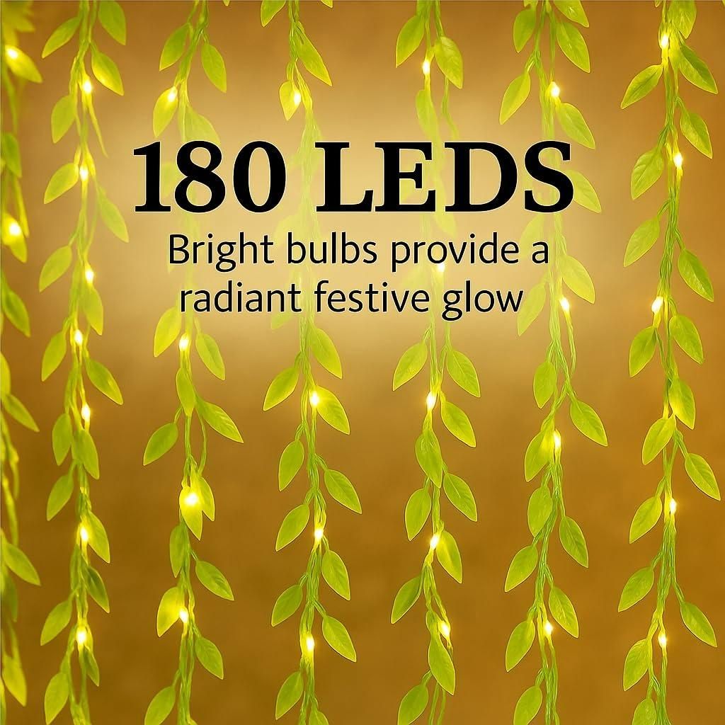 Artificial Leaf Curtain LED String Light Pack of 1 (10 Strings)