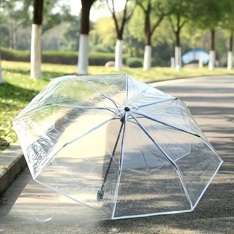 Clear Dome See Through Umbrella Transparent Rain Windproof