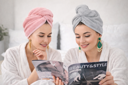 Hair Towel Wrap for Women Super Absorbent Quick Dry Hair (Pack of 2)