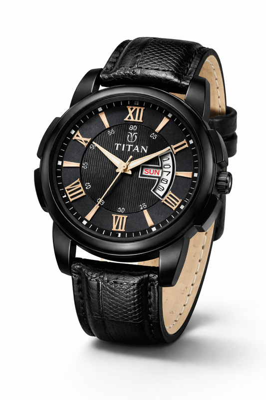 Analog Stylish Watch for Men | Unique Dial Design with Leather Strap