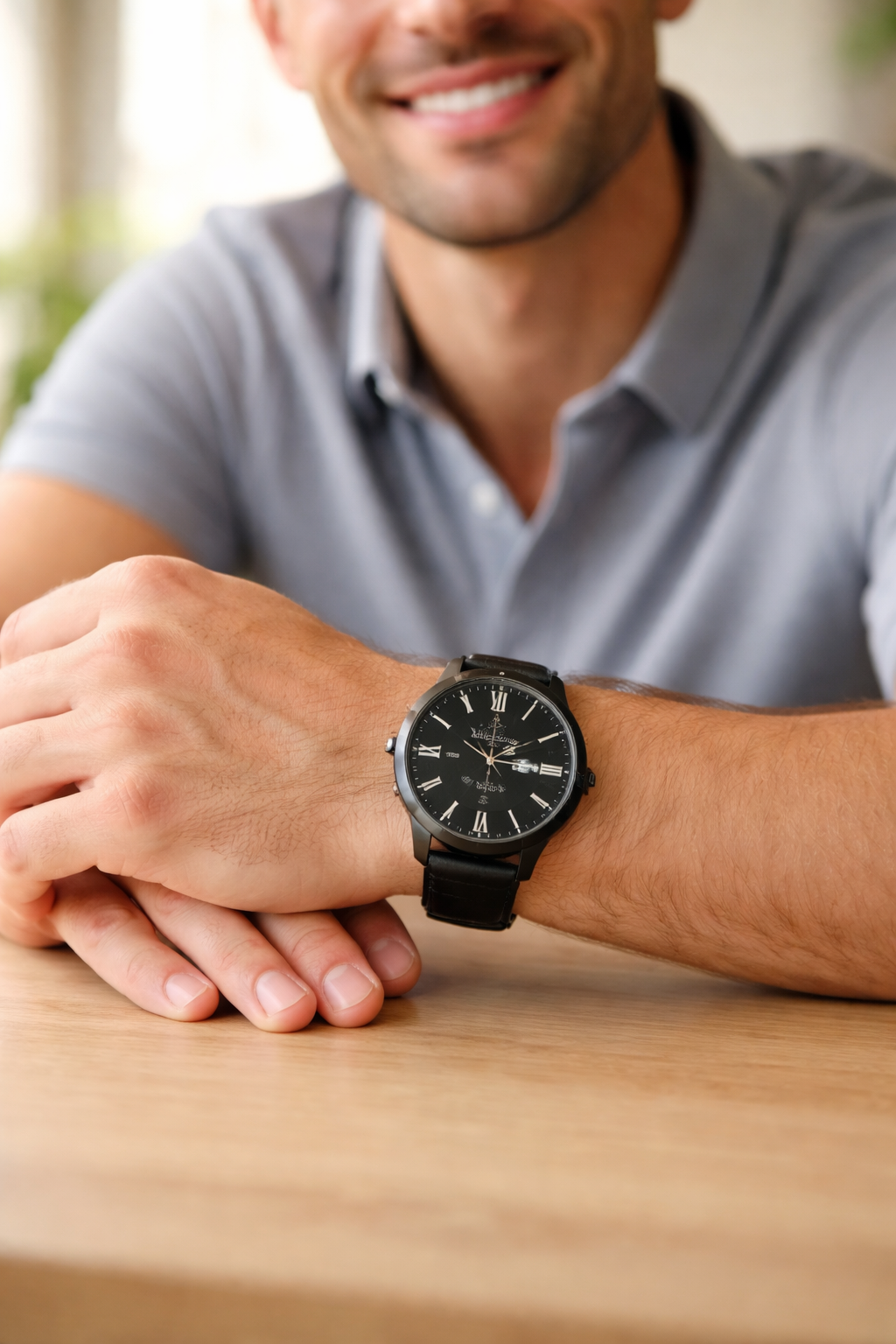 Analog Stylish Watch for Men | Unique Dial Design with Leather Strap