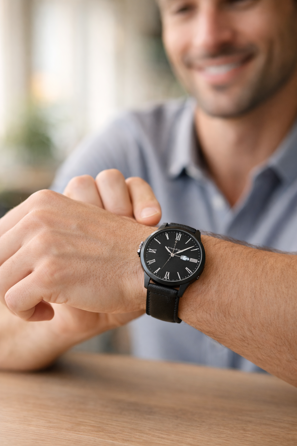 Analog Stylish Watch for Men | Unique Dial Design with Leather Strap