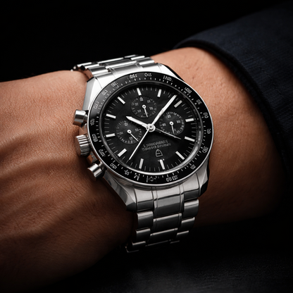 🕒 Men Silver Stainless Steel Strap Watch