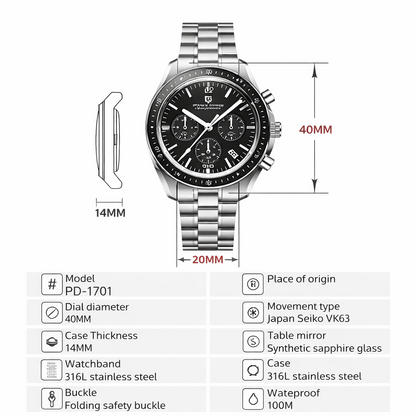 🕒 Men Silver Stainless Steel Strap Watch